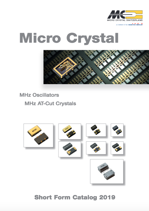 Каталог по высокочастотным кварцам и генераторам Micro Crystal 2019