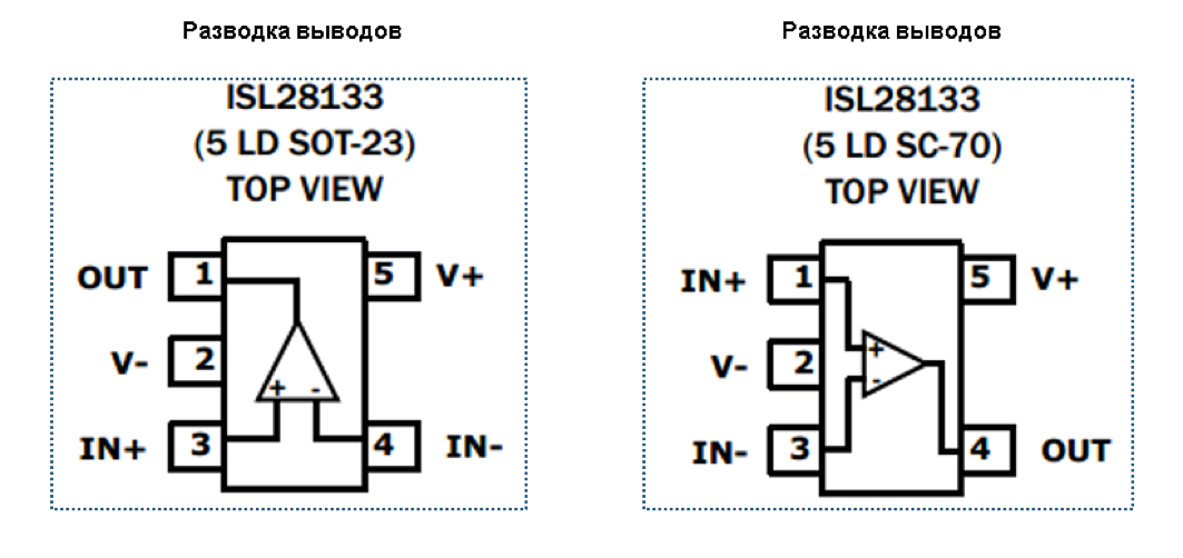 ISL28133 – микромощный малошумящийRRIOоперационный усилитель с низким температурным дрейфом